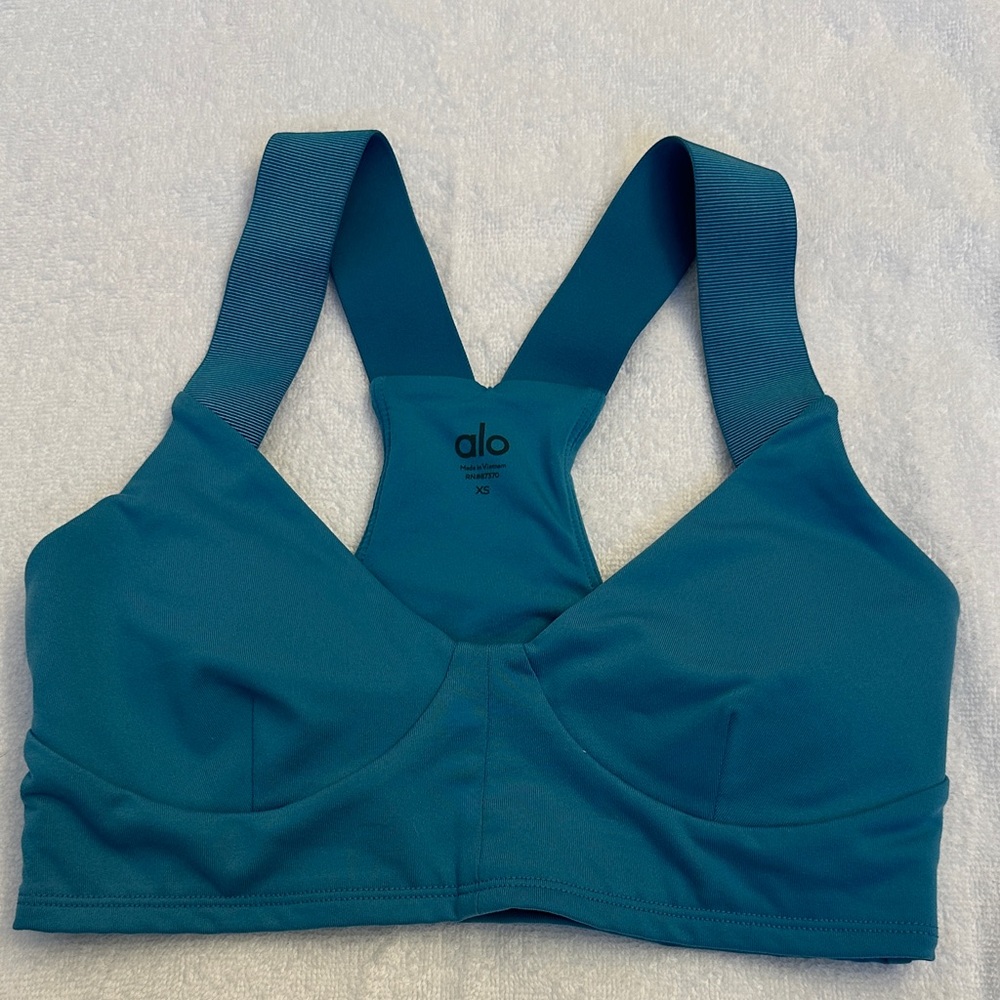ALO Yoga Teal Sports Bra